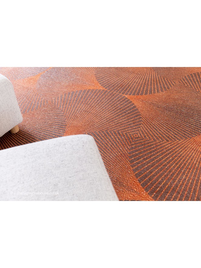 Yuzen Orange Rug - 5