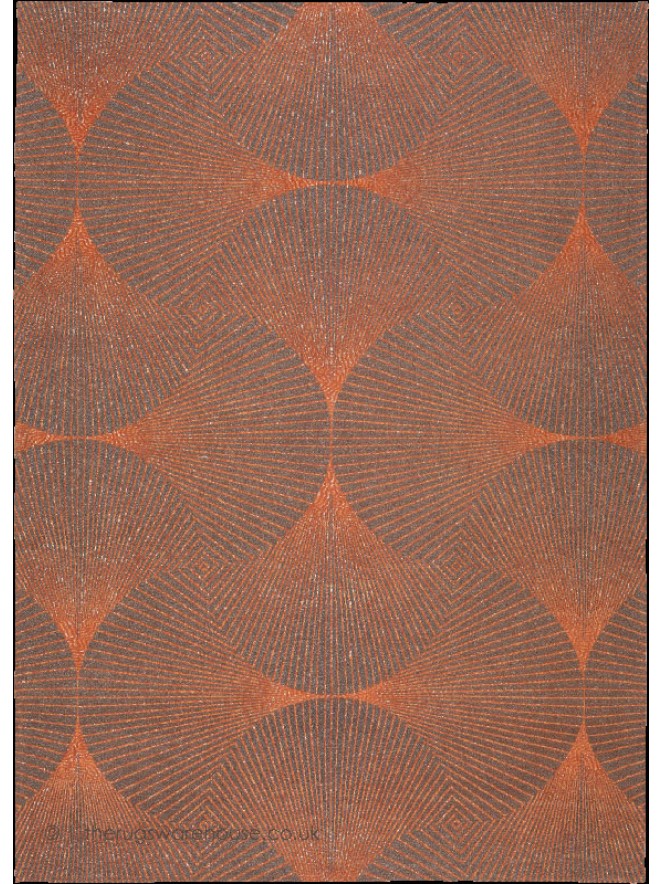 Yuzen Orange Rug - 7