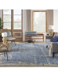 Luna Dark Blue Mocha Rug - Thumbnail - 2