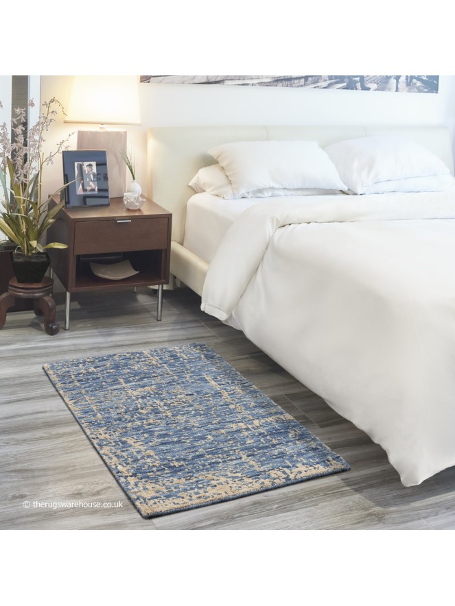 Luna Dark Blue Mocha Rug - 4