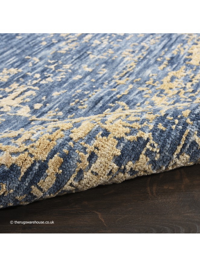 Luna Dark Blue Mocha Rug - 5