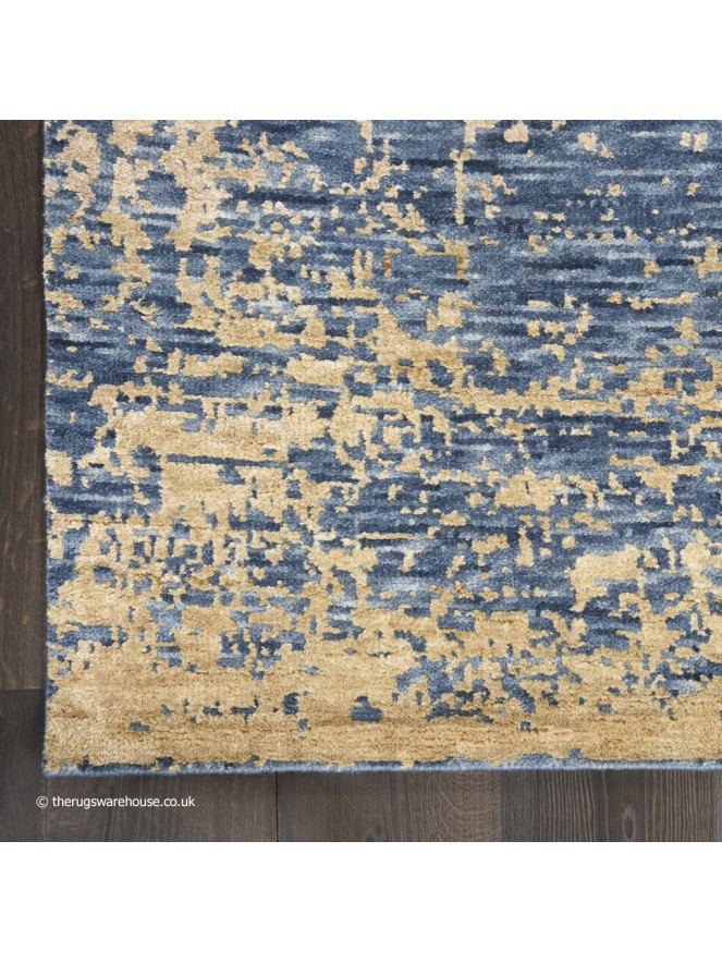 Luna Dark Blue Mocha Rug - 6