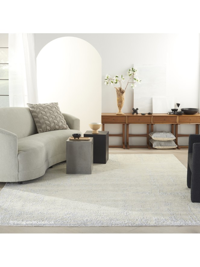 Luna Ivory Silver Blue Rug - 2