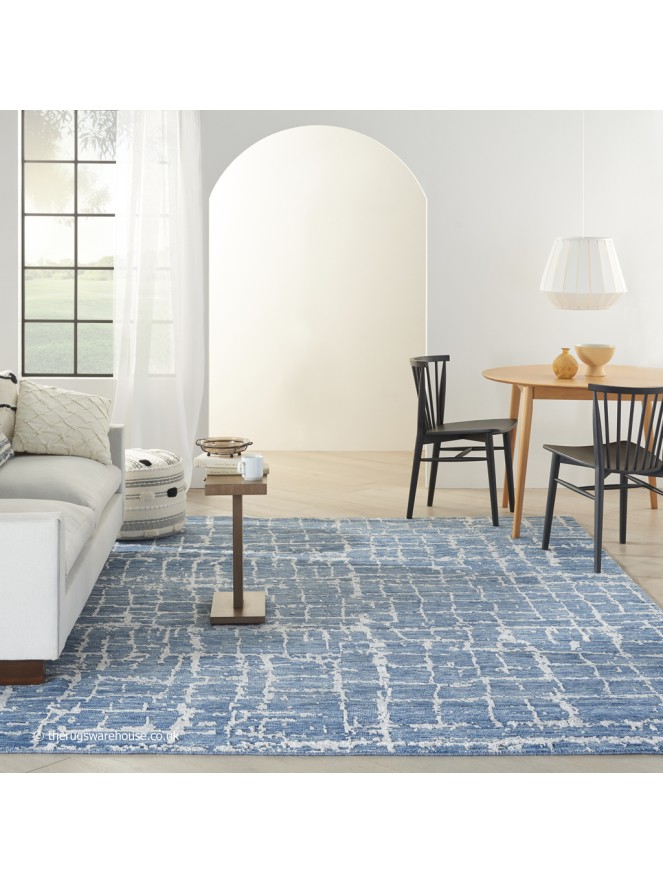 Luna Blue Silver Rug - 2