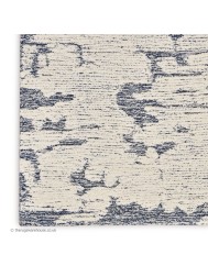 Sculptural Cream Blue Rug - Thumbnail - 6