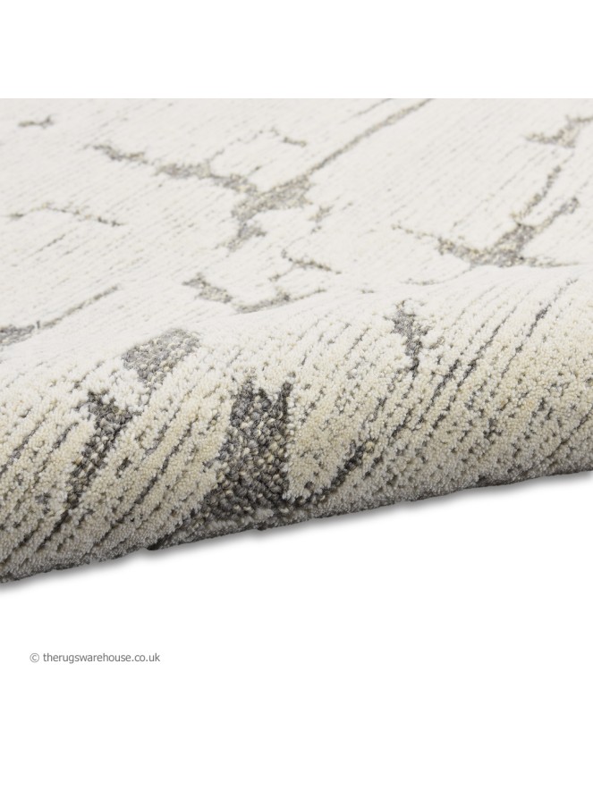 Sculptural Cream Grey Rug - 5