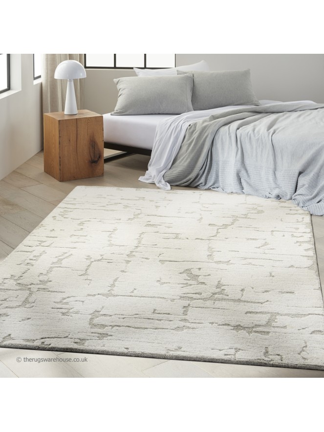 Sculptural Cream Ivory Rug - 2