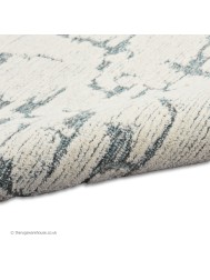 Sculptural Cream Teal Rug - Thumbnail - 5