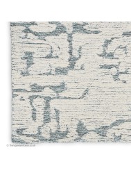 Sculptural Cream Teal Rug - Thumbnail - 6