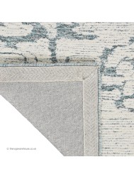 Sculptural Cream Teal Rug - Thumbnail - 7