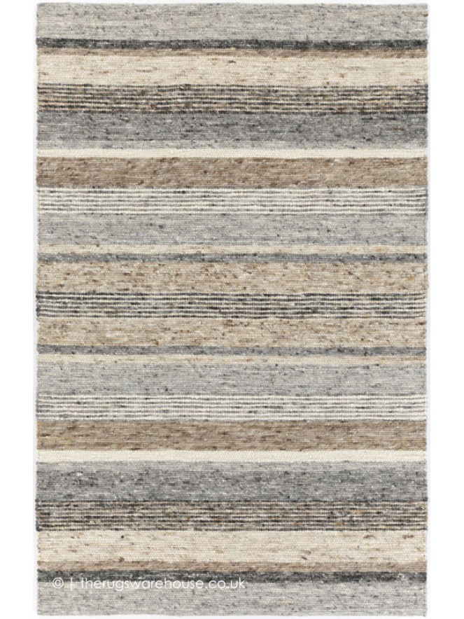 Firenze Stripe Grey Mix Rug - 6