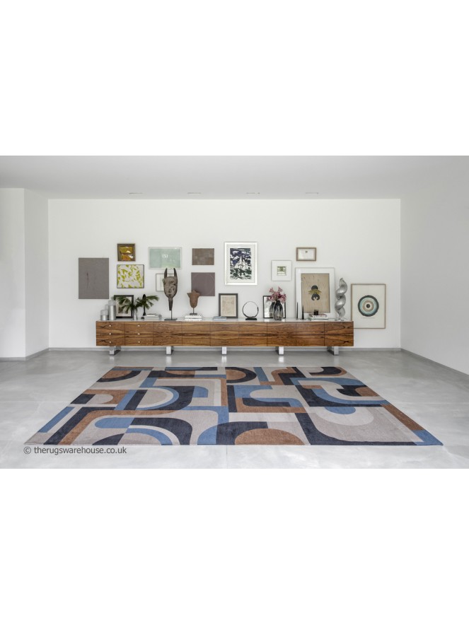 Camel Blue Rug - 2