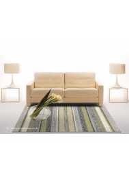 Firenze Stripe Green Mix Rug - Thumbnail - 2