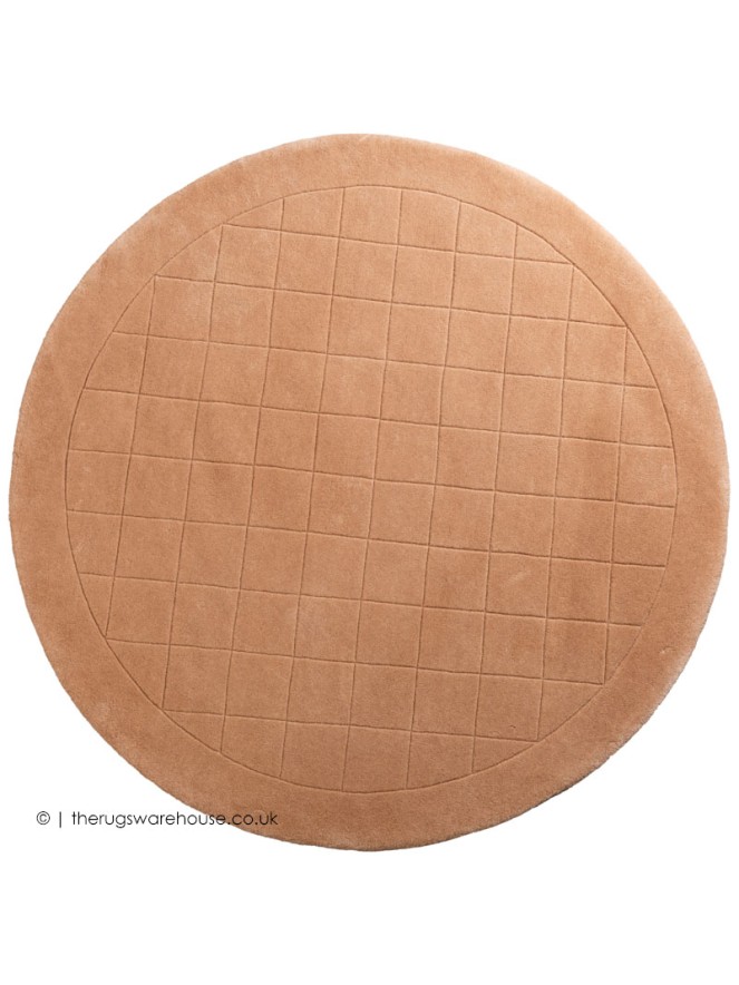 Sacramento Beige Circle Rug - 8