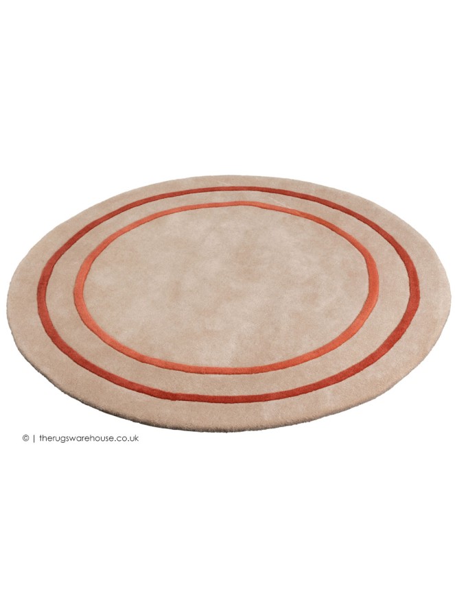 Riga Beige Coral Circle Rug - 7