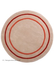 Riga Beige Coral Circle Rug - Thumbnail - 8