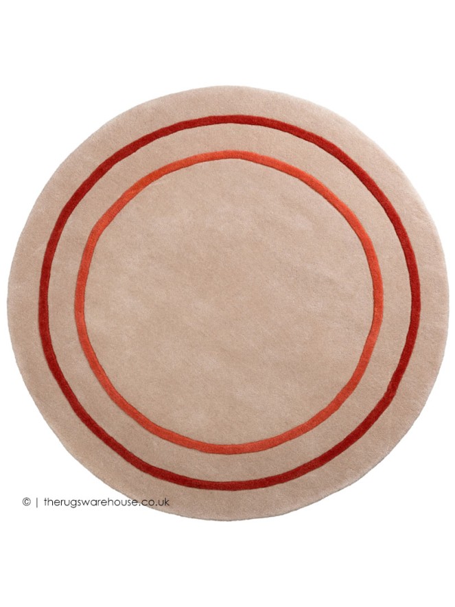 Riga Beige Coral Circle Rug - 8