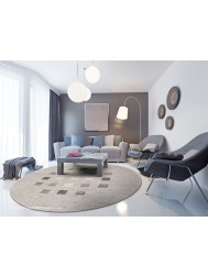 Babati Grey Mix Circle Rug - Thumbnail - 2