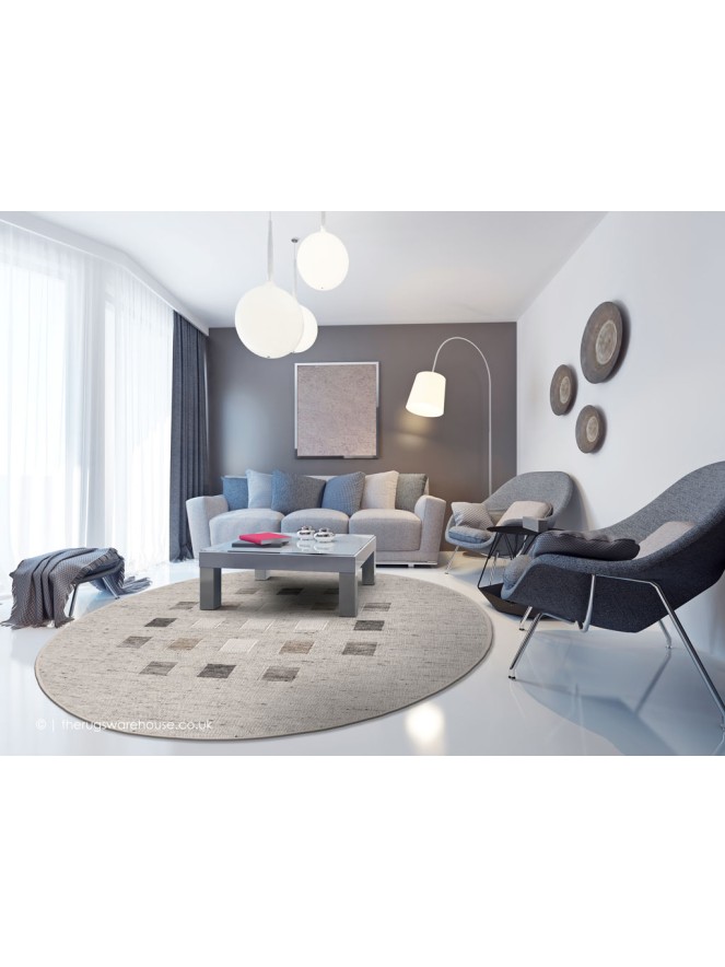 Babati Grey Mix Circle Rug - 2