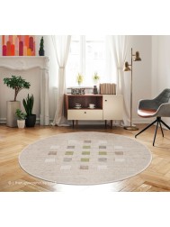 Babati Green Mix Circle Rug - Thumbnail - 2