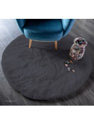 Heavenly Graphite Circle Rug - Thumbnail - 2