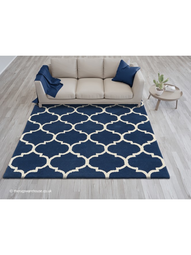 Albany Ogee Blue Rug - 2