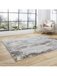 Apollo Abstract Grey Gold Rug - Thumbnail - 3