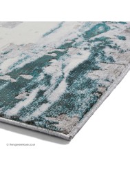 Apollo Abstract Grey Green Rug - Thumbnail - 6