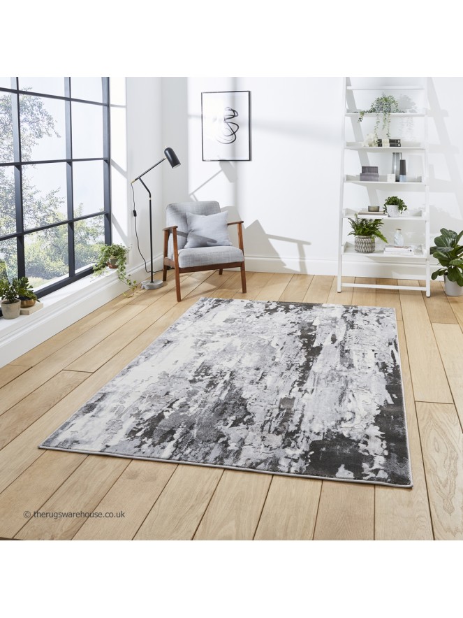 Apollo Abstract Grey Rug - 2