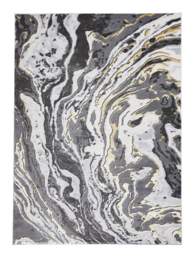 Apollo Marble Grey Gold Rug - 10