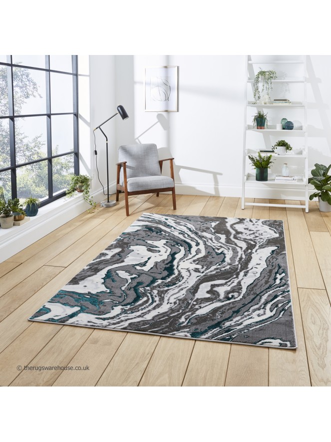 Apollo Marble Grey Green Rug - 2