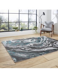 Apollo Marble Grey Green Rug - Thumbnail - 3