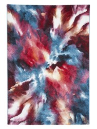 Brooklyn Abstract Red Blue Rug - Thumbnail - 10