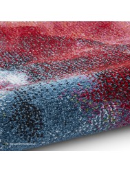 Brooklyn Abstract Red Blue Rug - Thumbnail - 9