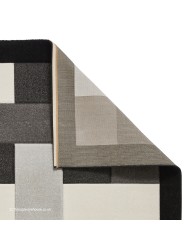 Brooklyn Blocks Black Grey Rug - Thumbnail - 4