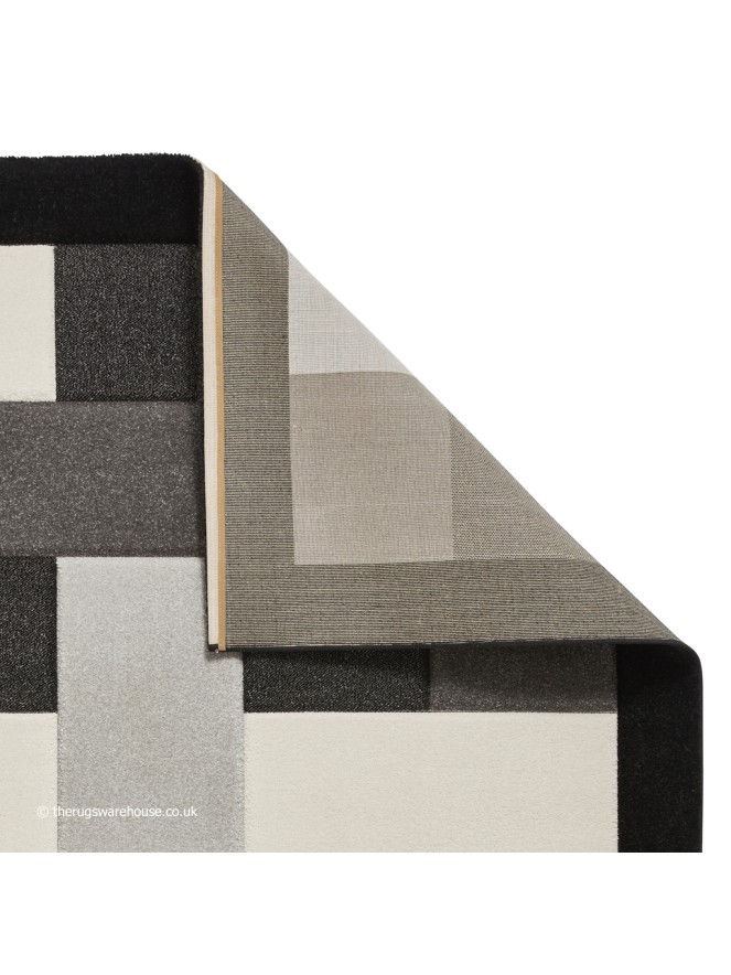 Brooklyn Blocks Black Grey Rug - 4