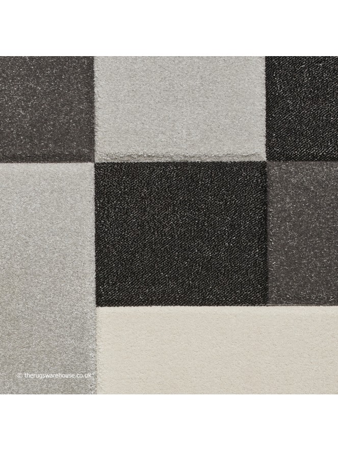 Brooklyn Blocks Black Grey Rug - 6