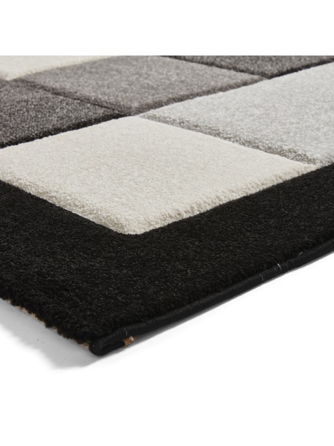 Brooklyn Blocks Black Grey Rug - 7