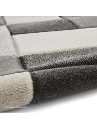 Brooklyn Blocks Black Grey Rug - Thumbnail - 9