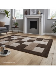 Brooklyn Blocks Brown Beige Rug - Thumbnail - 2