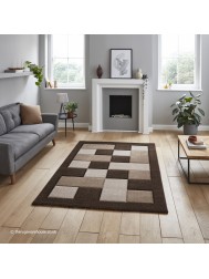 Brooklyn Blocks Brown Beige Rug - Thumbnail - 3