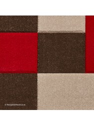 Brooklyn Blocks Brown Red Rug - Thumbnail - 6