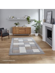 Brooklyn Blocks Grey Beige Rug - Thumbnail - 2