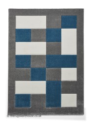 Brooklyn Blocks Grey Blue Rug - Thumbnail - 10