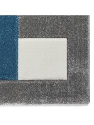 Brooklyn Blocks Grey Blue Rug - Thumbnail - 5