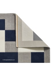 Brooklyn Blocks Grey Navy Rug - Thumbnail - 4