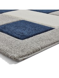 Brooklyn Blocks Grey Navy Rug - Thumbnail - 7