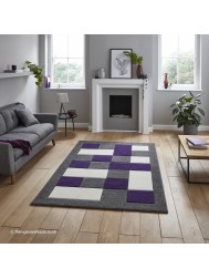 Brooklyn Blocks Grey Purple Rug - Thumbnail - 2