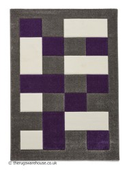 Brooklyn Blocks Grey Purple Rug - Thumbnail - 10