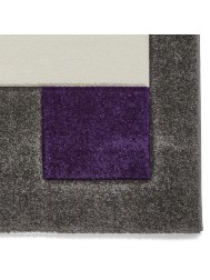 Brooklyn Blocks Grey Purple Rug - Thumbnail - 5